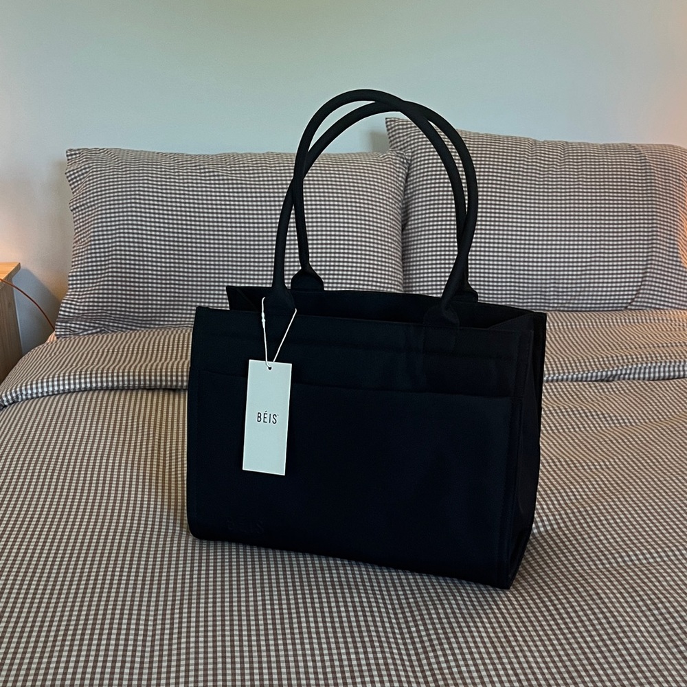 BEIS The Book Tote Bag in Black NWT